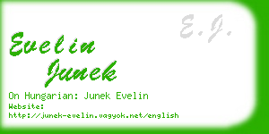 evelin junek business card